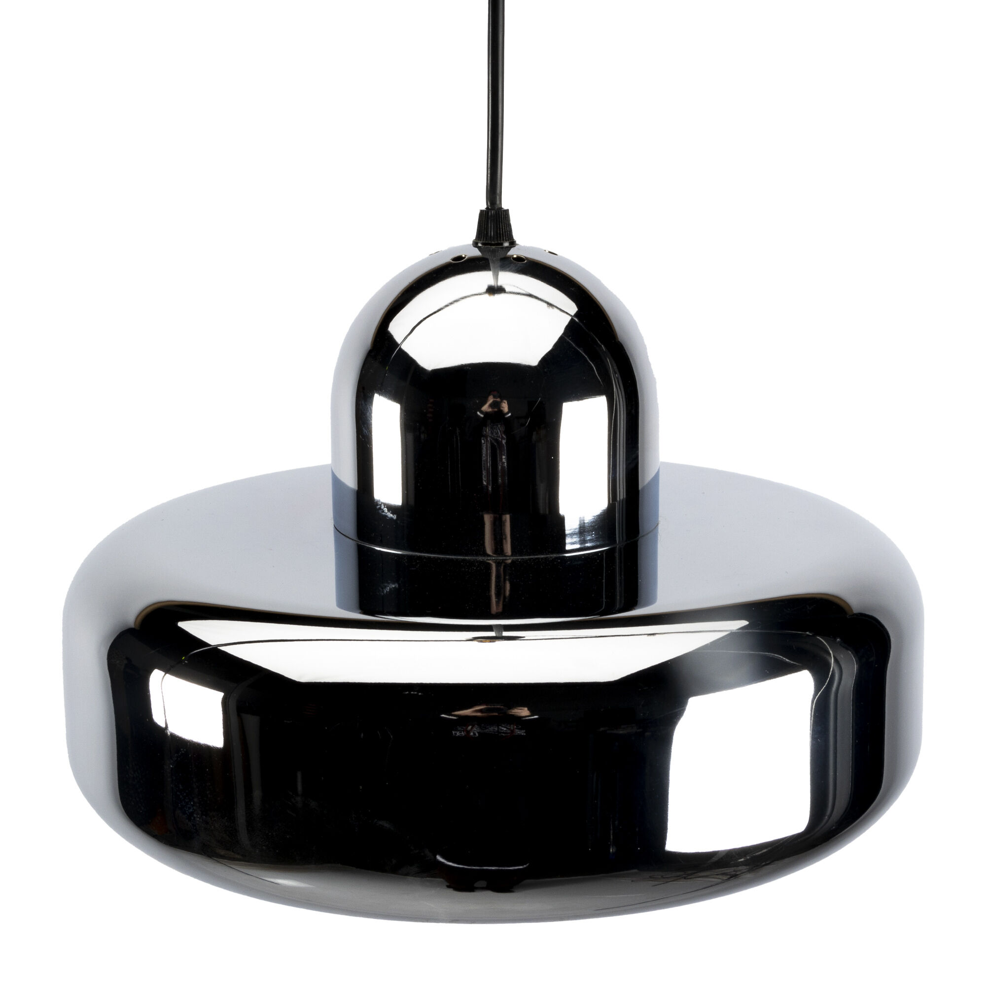 Chrome UFO Space Age Pendant Lamp
