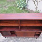 Rosewood bookcase with sliding doors and drawers, Denmark 1960