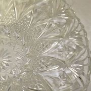 Coupe à fruits cristal taillé corbeille centre de table plat vintage 33cm