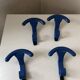 Vintage yellow blue plastic wall coat hooks Memphis 1980s