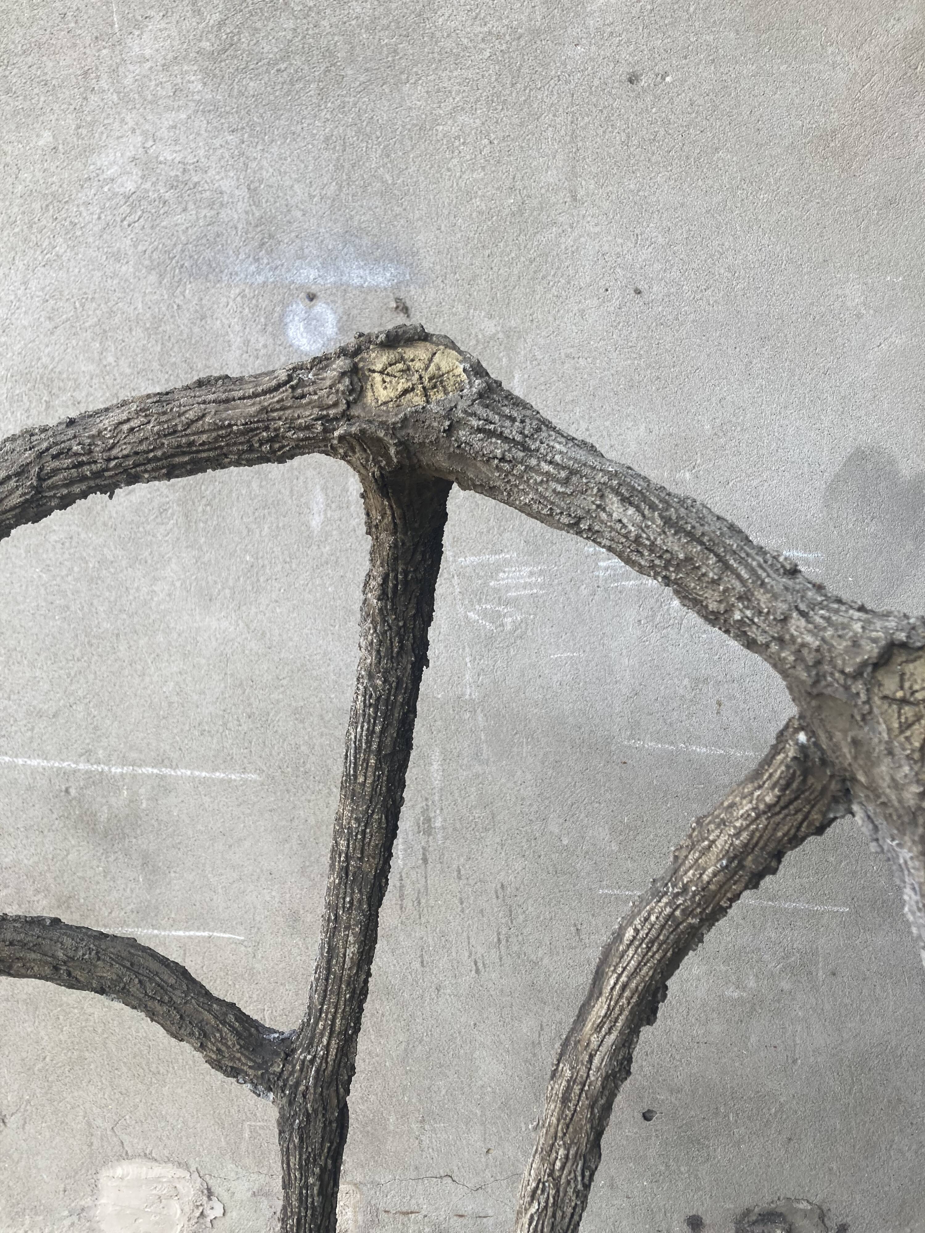 Faux wood rockery armchair