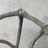 Faux wood rockery armchair