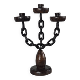 Vintage brutalist chain decor candleholder spain