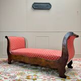 Bench, Mahogany Daybed, Restoration Period, 19th Century