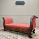 Bench, Mahogany Daybed, Restoration Period, 19th Century