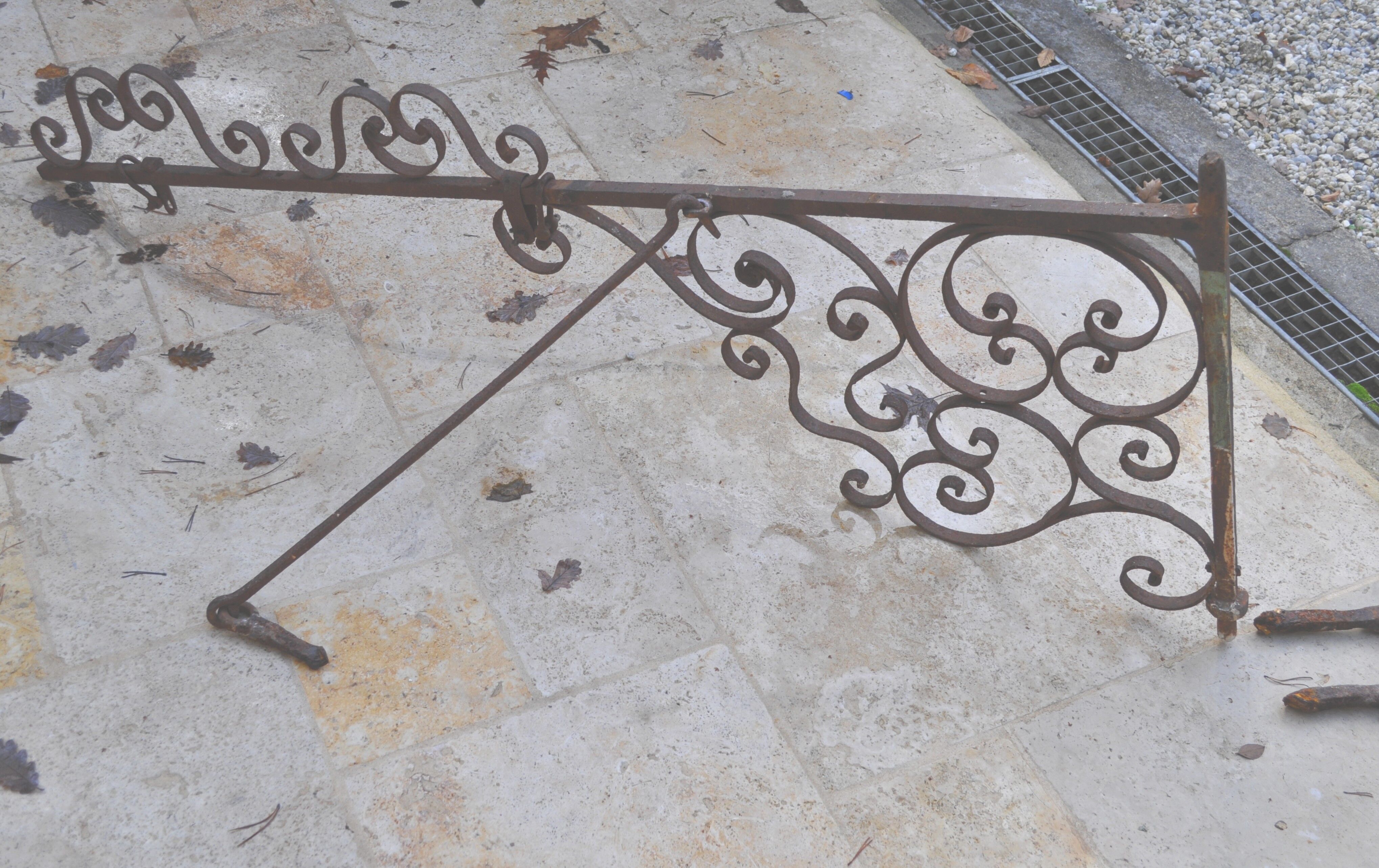 Wrought iron sign gallows
