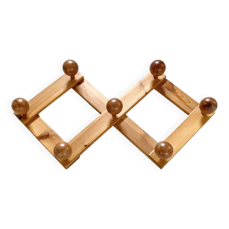 Vintage 70s wall coat rack