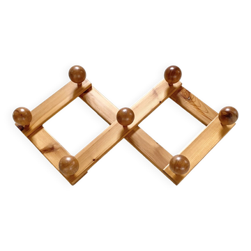 Vintage 70s wall coat rack