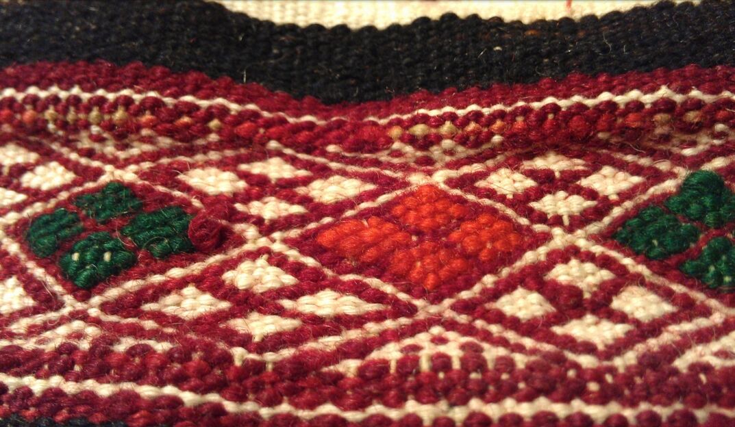 Berber carpet multicoloured wool 185 x 165 cm