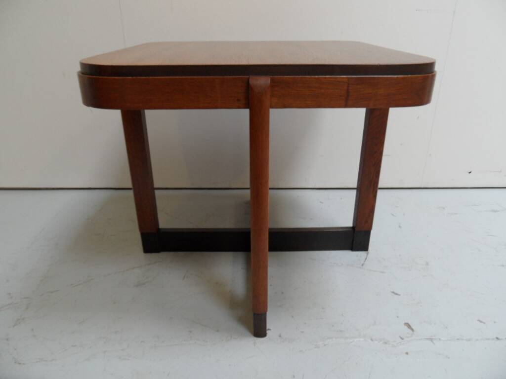 Table basse en chêne art déco