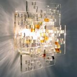 Murano glass wall lamp by Albano Poli for Poliarte, Italy 1970s