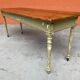 Large bistro coffee table in weathered wood