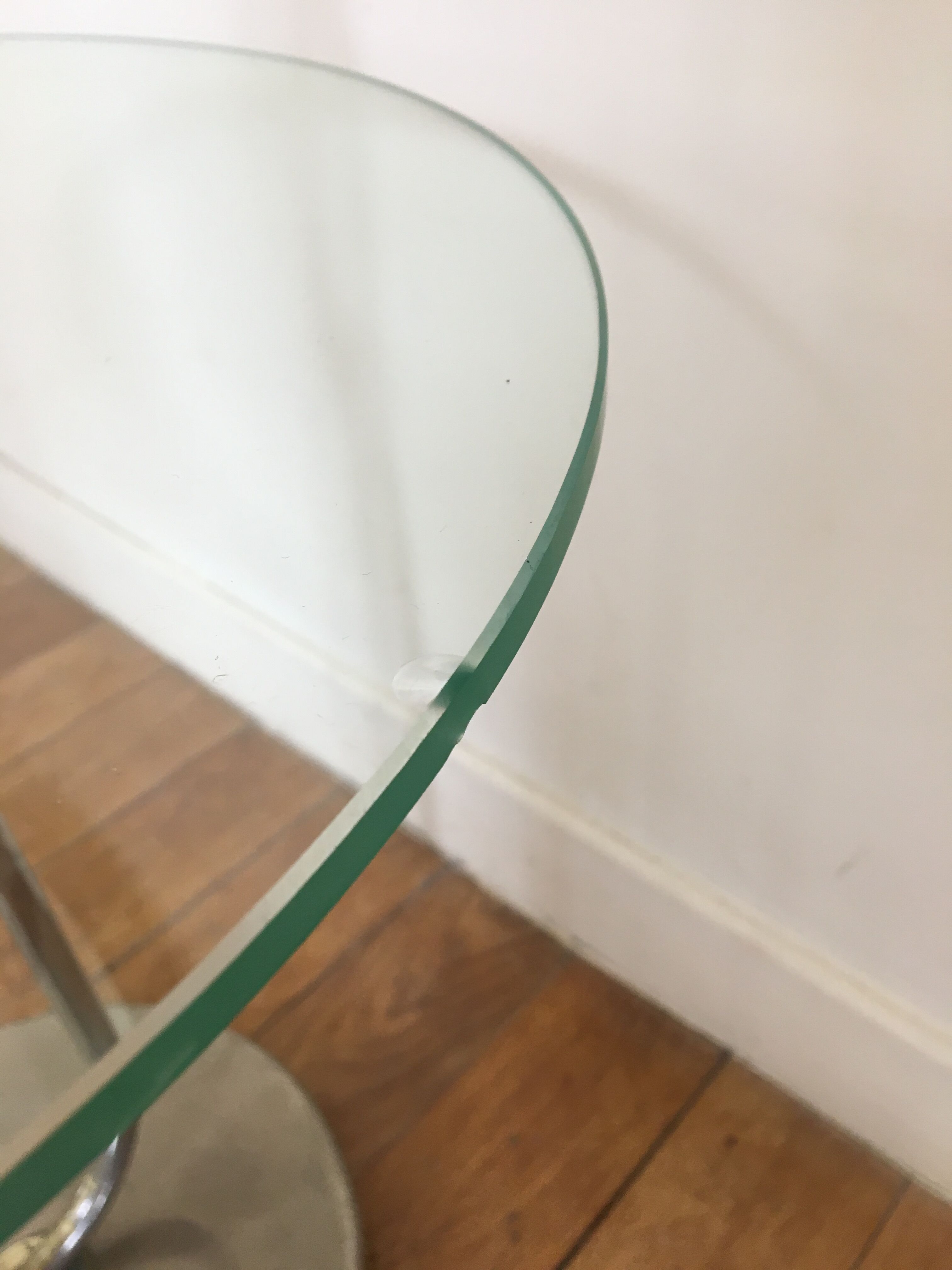 End table modernist handle