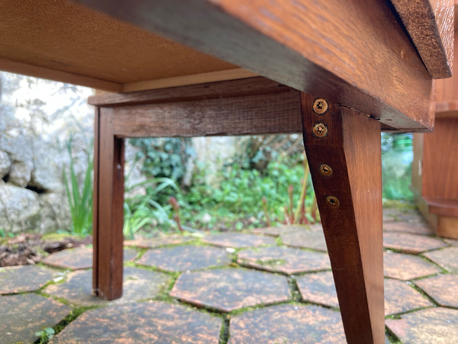 Vintage chest of drawers with tapered legs
