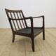 Scandinavian armchair in teak and leather, 1960s