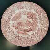 Lot de 6 assiettes plates anciennes décor English