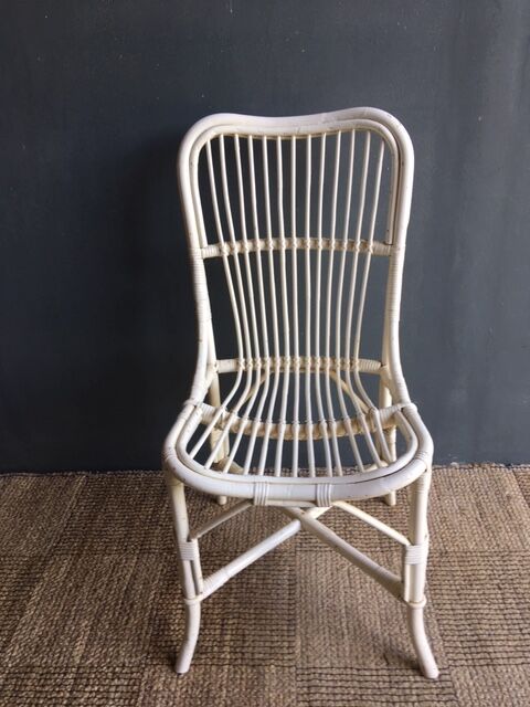 White rattan chair
