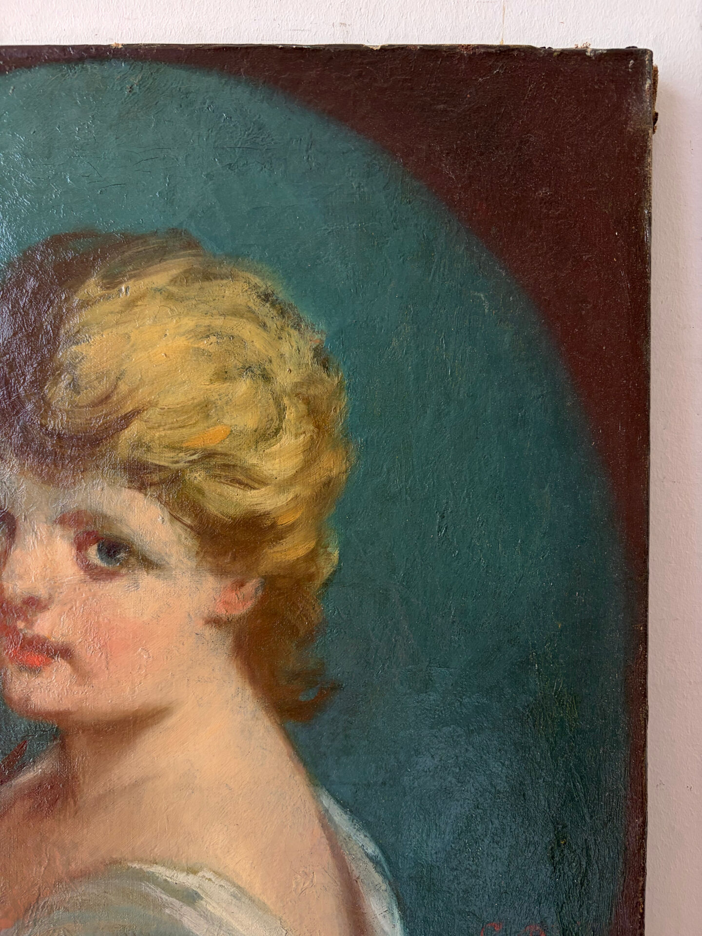 Portrait of a young woman with a flute, signed Louis Dubois (1830-1880)