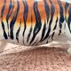 Tiger, Italian sculpture in glazed ceramic.