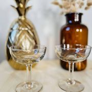 Lot de 2 coupes de champagne anciennes