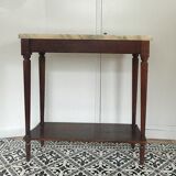 Console tray white marble