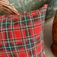 Large tartan cushion