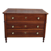 Louis XVI walnut chest of drawers