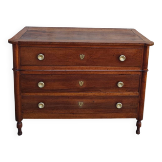 Louis XVI walnut chest of drawers