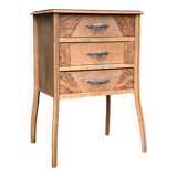 Art Deco chest of drawers in raw wood, 1930