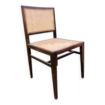 Tenreiro. Jacaranda and rosewood cane chair