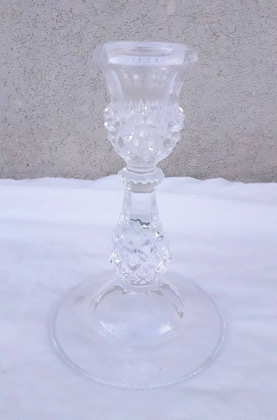 Pair of crystal candlesticks