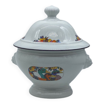 Duck tureen by Philippe Deshoulières, Lourious porcelain France