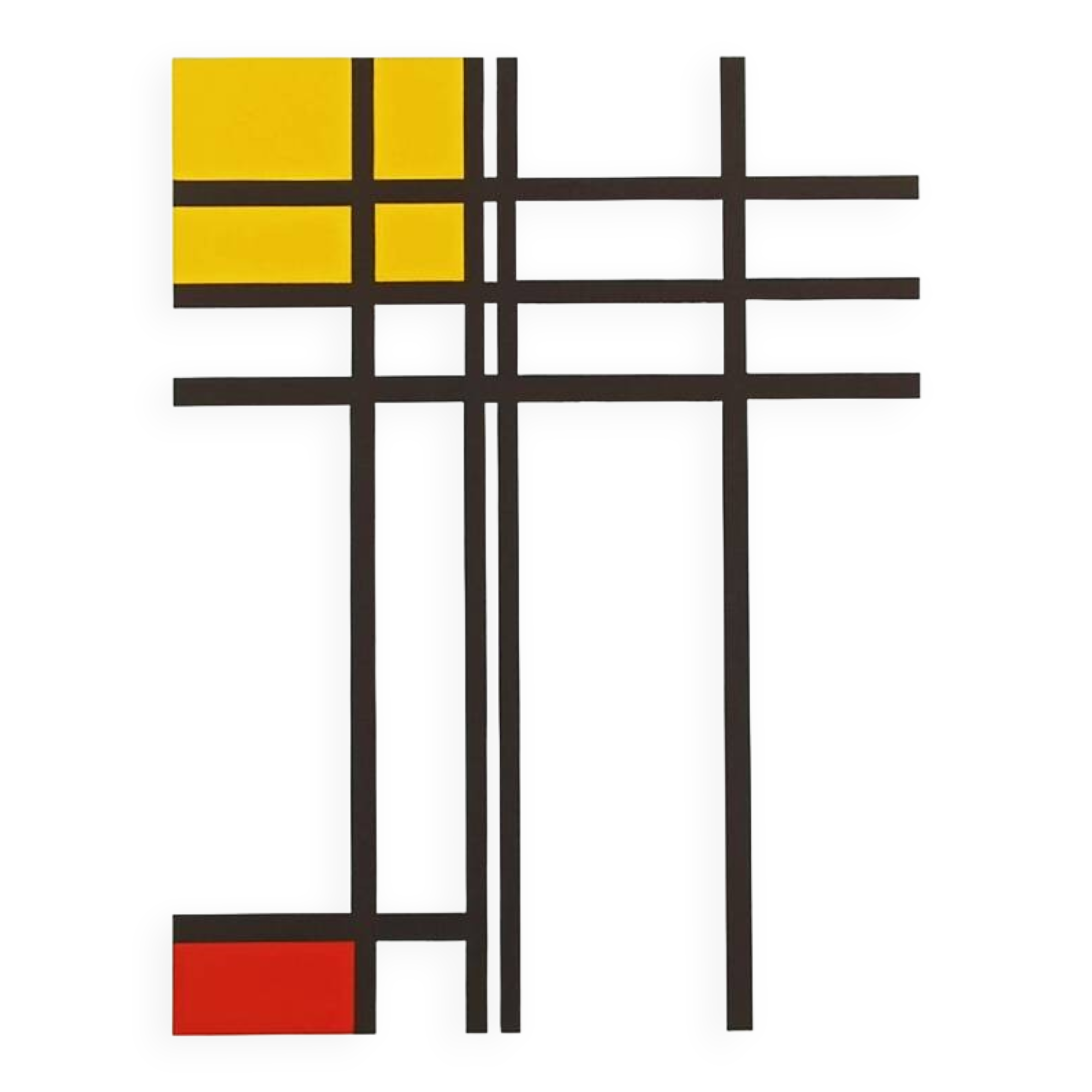 1970s Piet Mondrian Limited Edition Lithograph Numbered in Pencil.