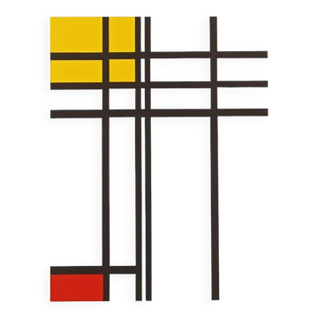 1970s Piet Mondrian Limited Edition Lithograph Numbered in Pencil.