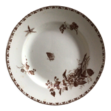 Old round dish Terre de fer Sarreguemines, model Carmen