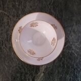 Tea or coffee service in white and gold Limoges porcelain "PL" (Limousine Porcelain)