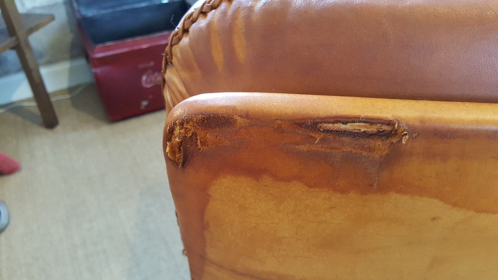 Lounge chair edited by Ring mobelfabrikk Scandinavian leather