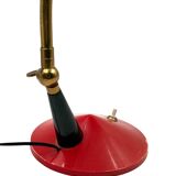 Mid century red desk Lamp, Stilux Milan Italy 1960 ca.