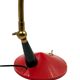 Mid century red desk Lamp, Stilux Milan Italy 1960 ca.