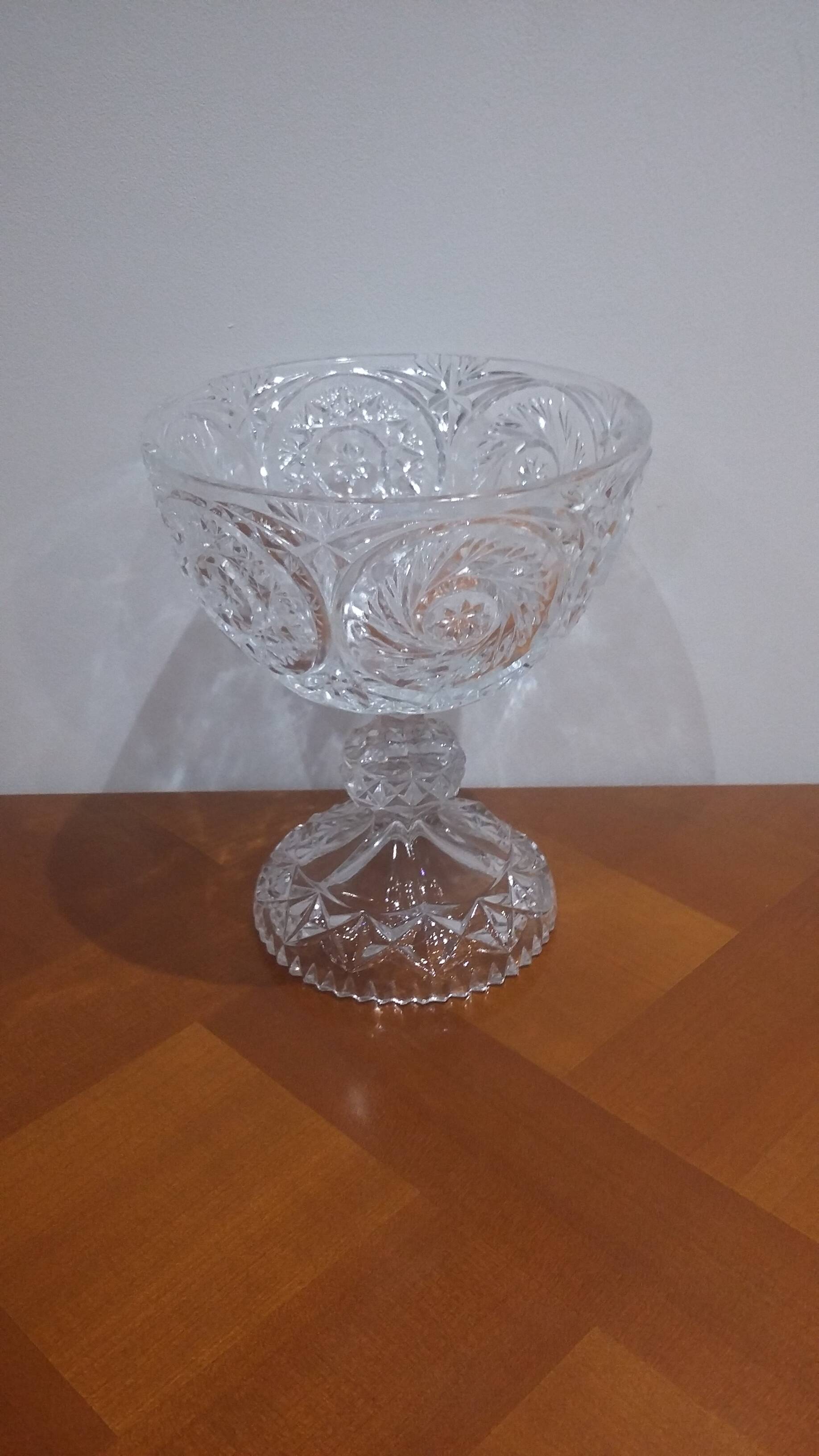 Large Bohemian Crystal Cup