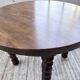 Table 1900 walnut round turned legs