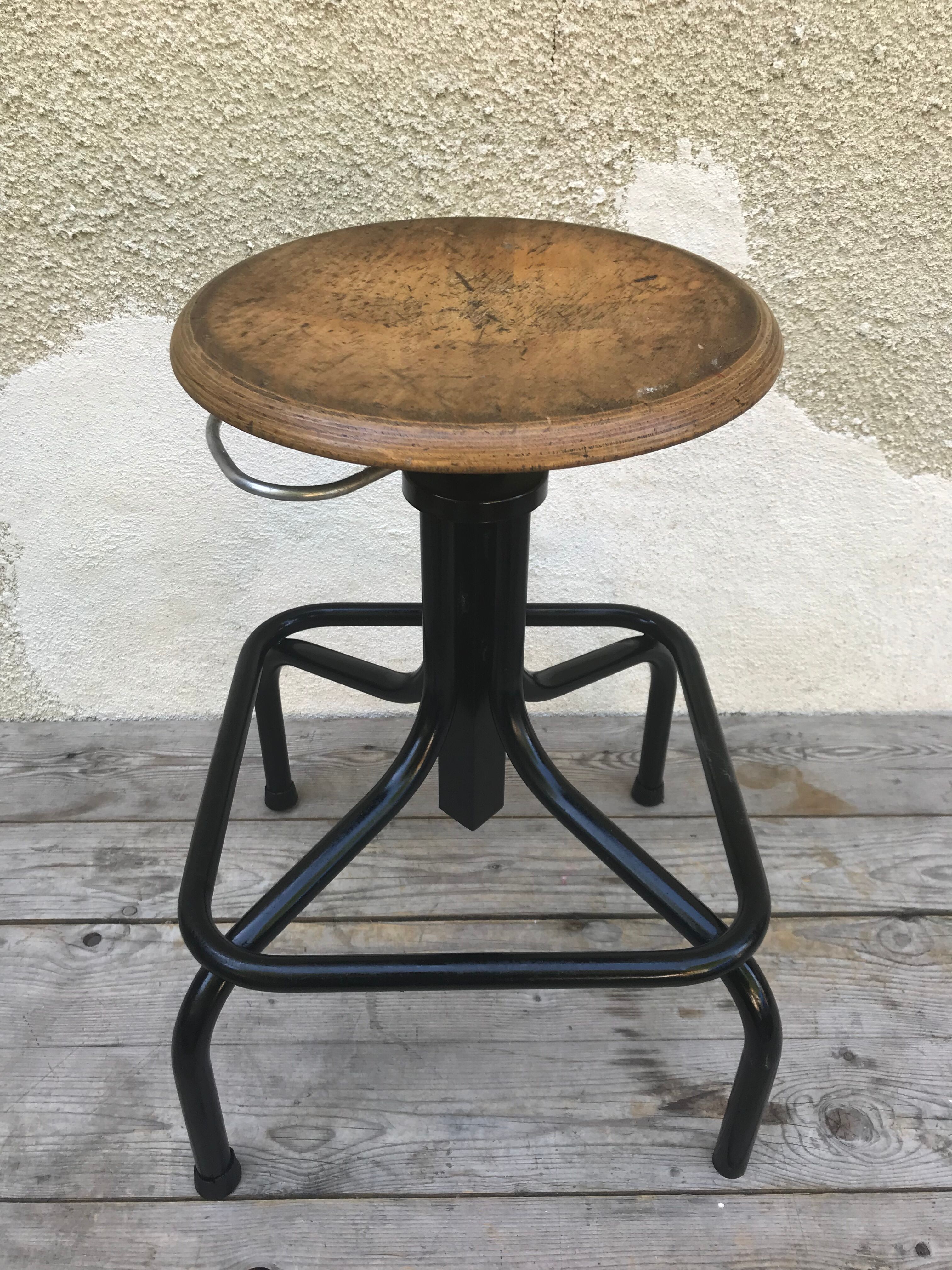 1950s old workshop stool