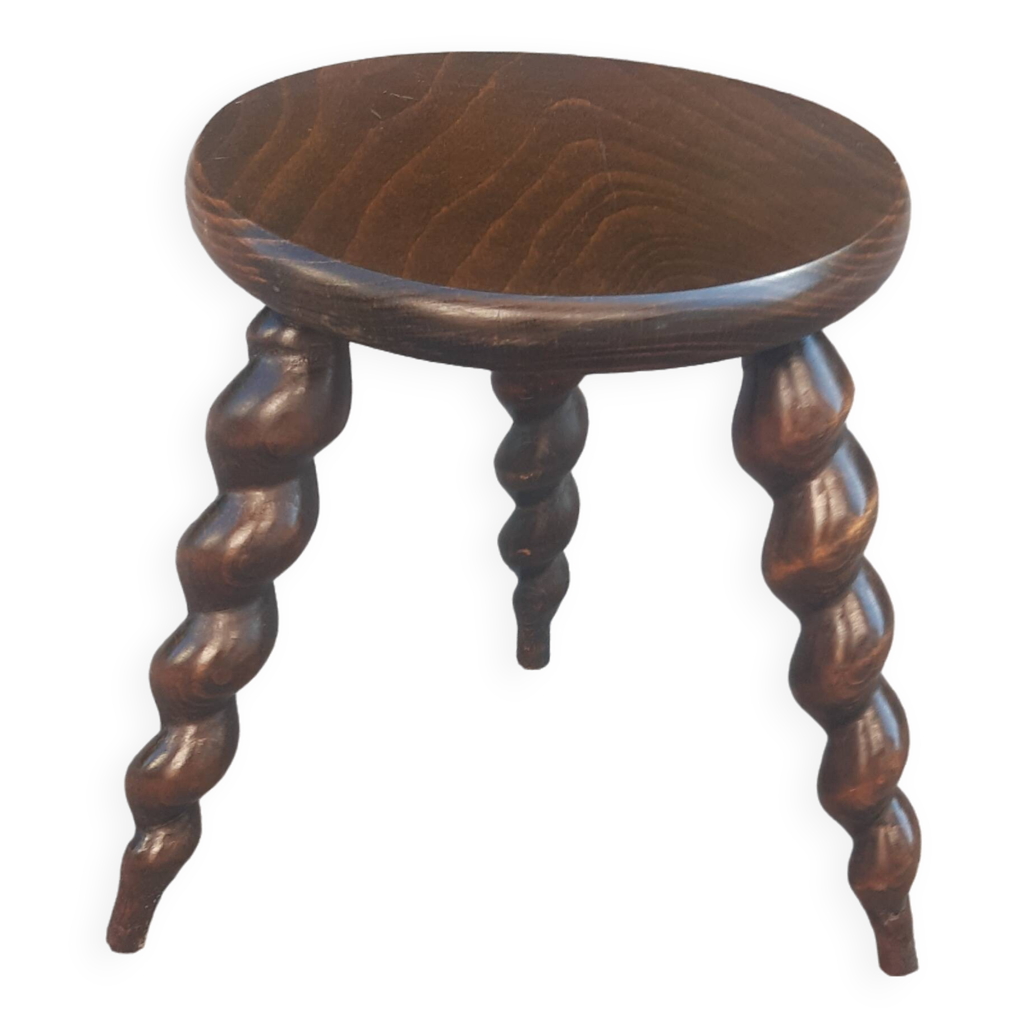 Vintage Twisted Tripod Stool