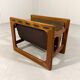 Salin Møbler teak & leather magazine holder Denmark 1960’s