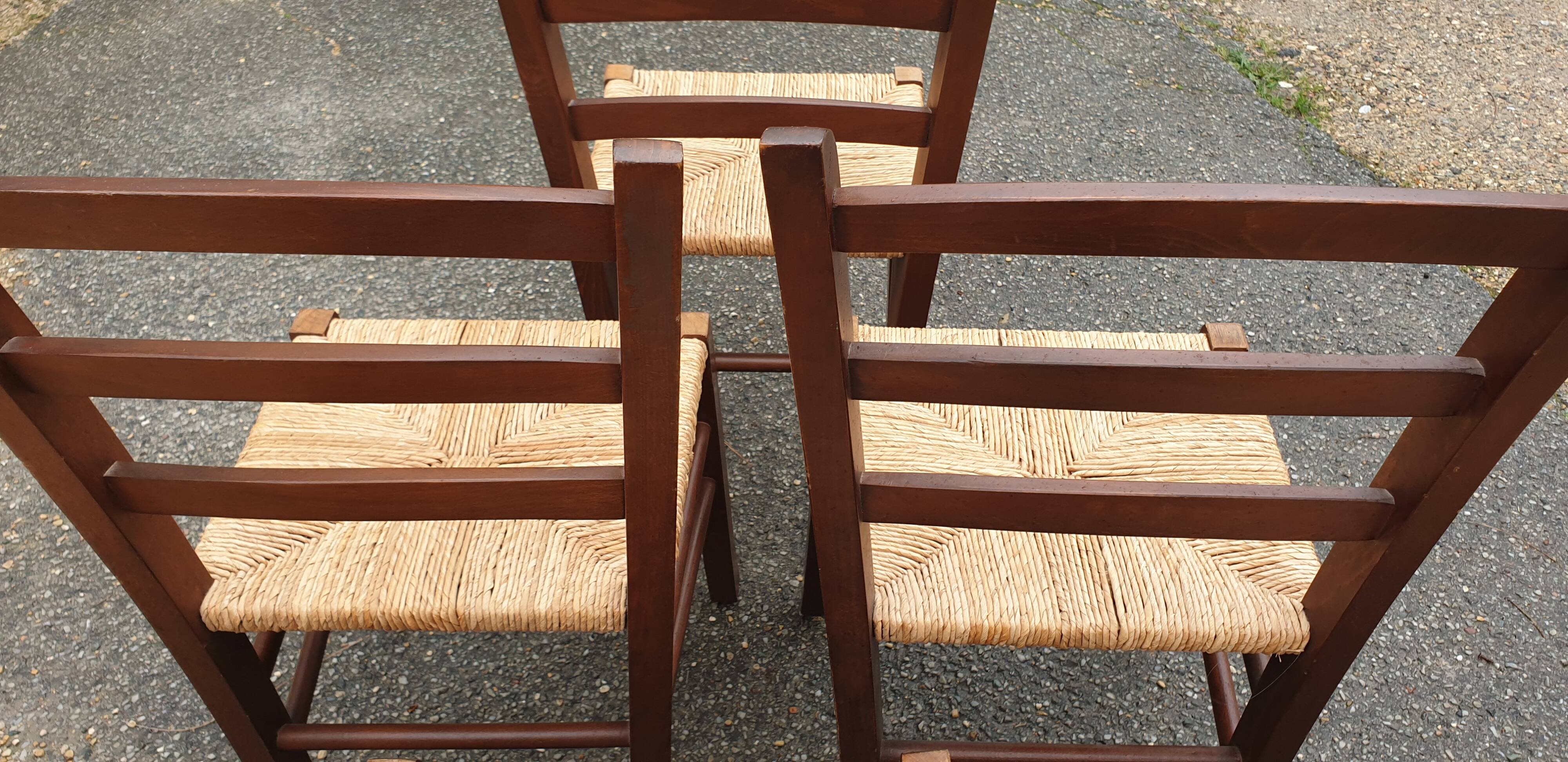 6 chaises Paillé rustique