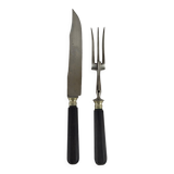 Ebony leg of lamb cutlery with steel blade