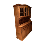 Honey-colored varnished pine vessel