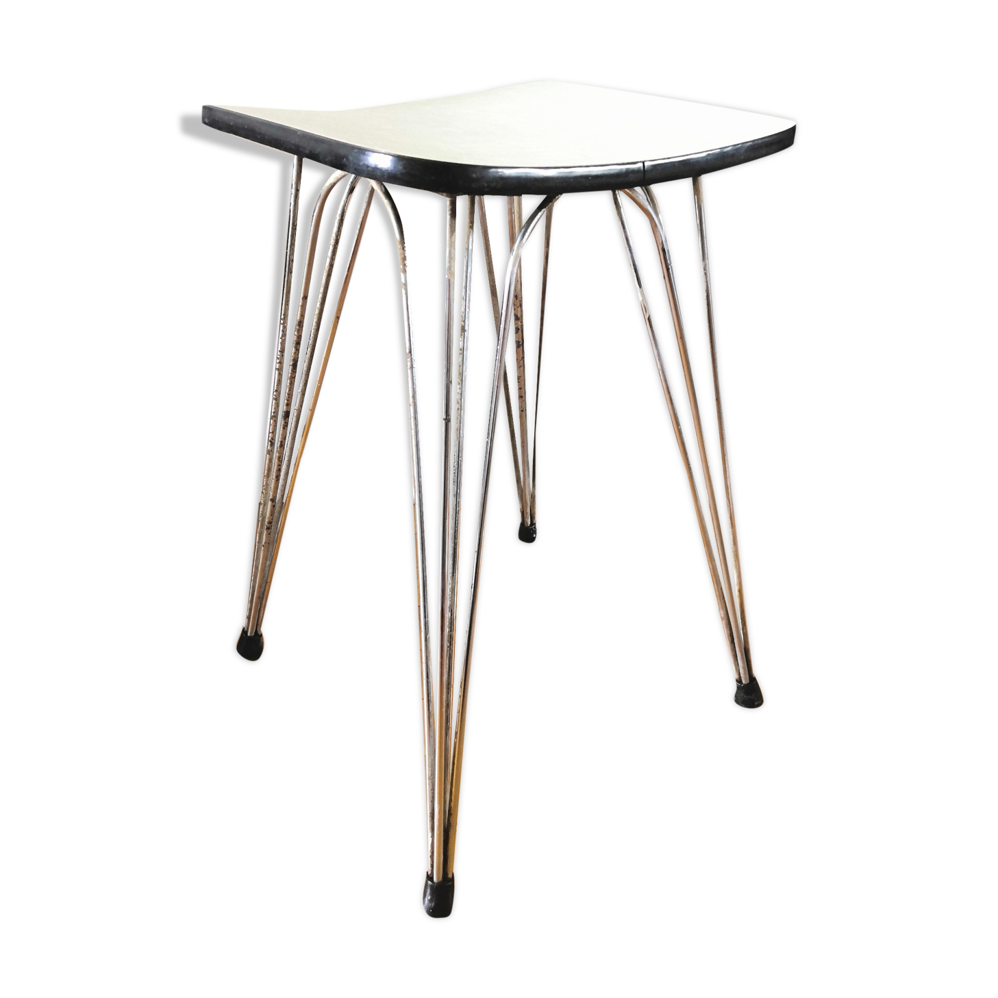 Stool formica feet eiffel design 60s - 70s