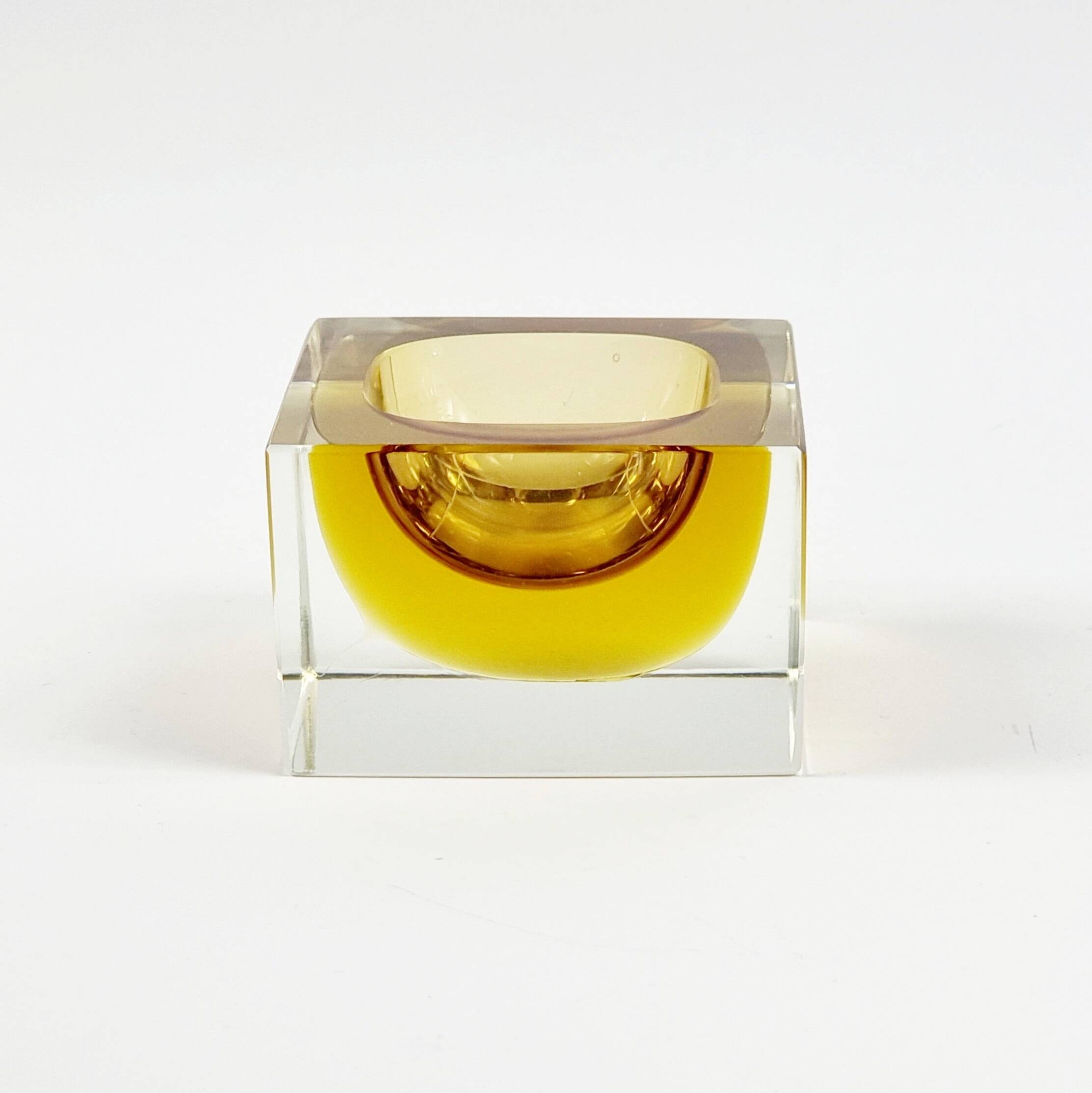 Catchall Sommerso en Verre de Murano par Flavio Poli pour Seguso Vetri D'Arte, Italie, 1970s