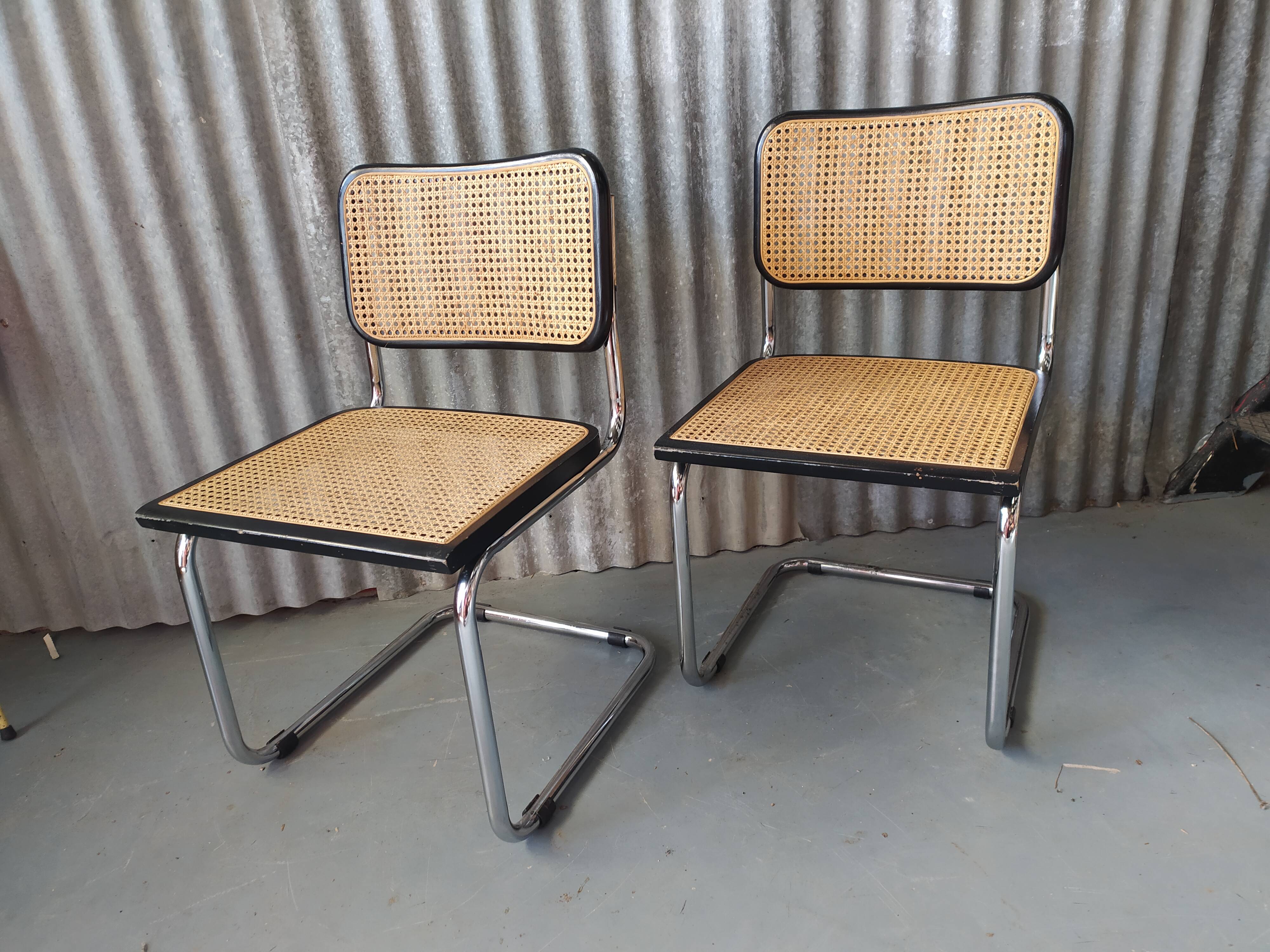 Pair of chairs Cesca B32 Marcel Breuer